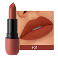 Rouge à lèvres mat 6 couleurs : coloris velours, maquillage pour les lèvres lisse, imperméable et longue durée