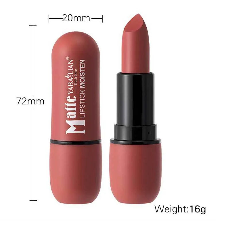 Rouge à lèvres mat 6 couleurs : coloris velours, maquillage pour les lèvres lisse, imperméable et longue durée
