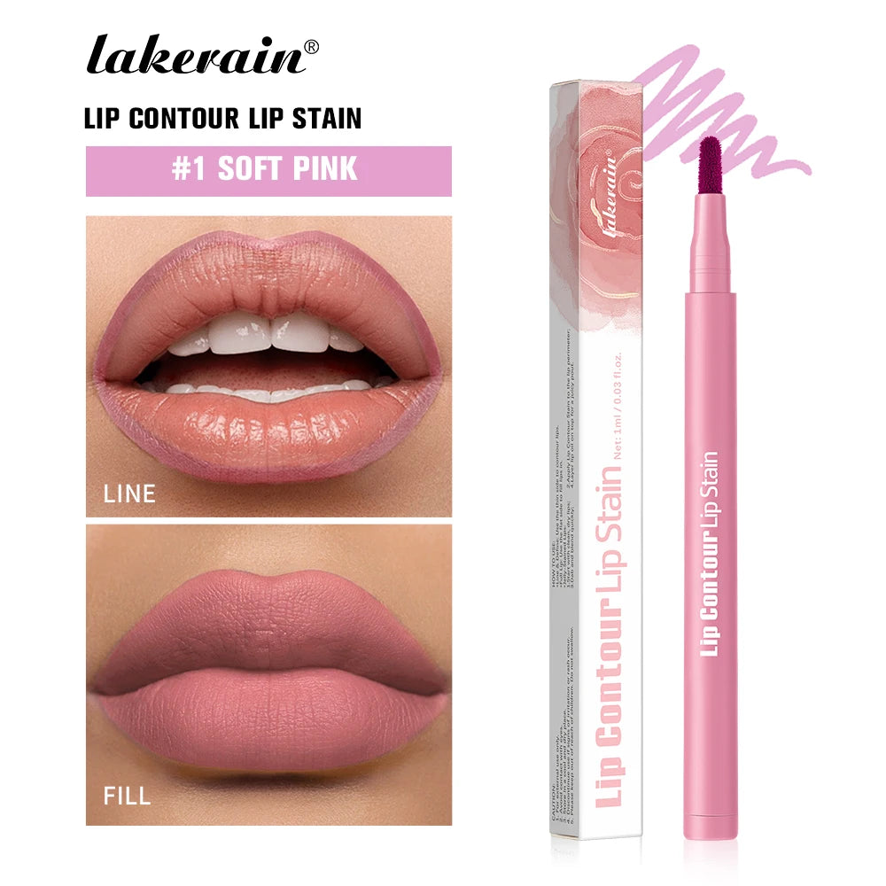 Stylo antiadhésif 2 en 1 pour Contour des lèvres, tasse antiadhésive anti-taches, maquillage hydratant pour les lèvres, cosmétique, pointe double face, teinture et doublure