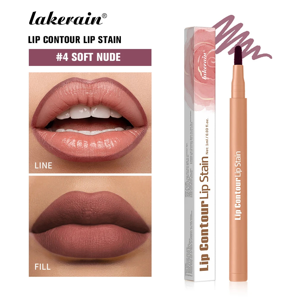 Stylo antiadhésif 2 en 1 pour Contour des lèvres, tasse antiadhésive anti-taches, maquillage hydratant pour les lèvres, cosmétique, pointe double face, teinture et doublure