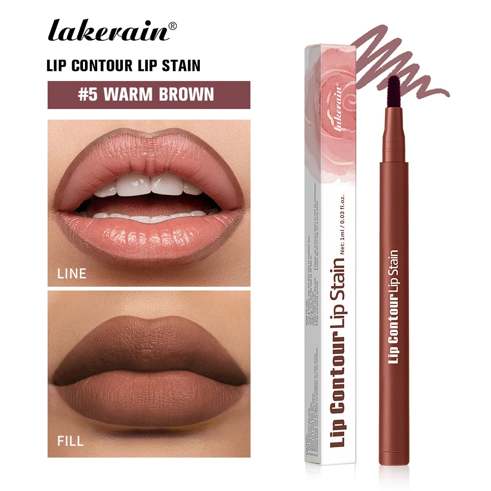 Stylo antiadhésif 2 en 1 pour Contour des lèvres, tasse antiadhésive anti-taches, maquillage hydratant pour les lèvres, cosmétique, pointe double face, teinture et doublure