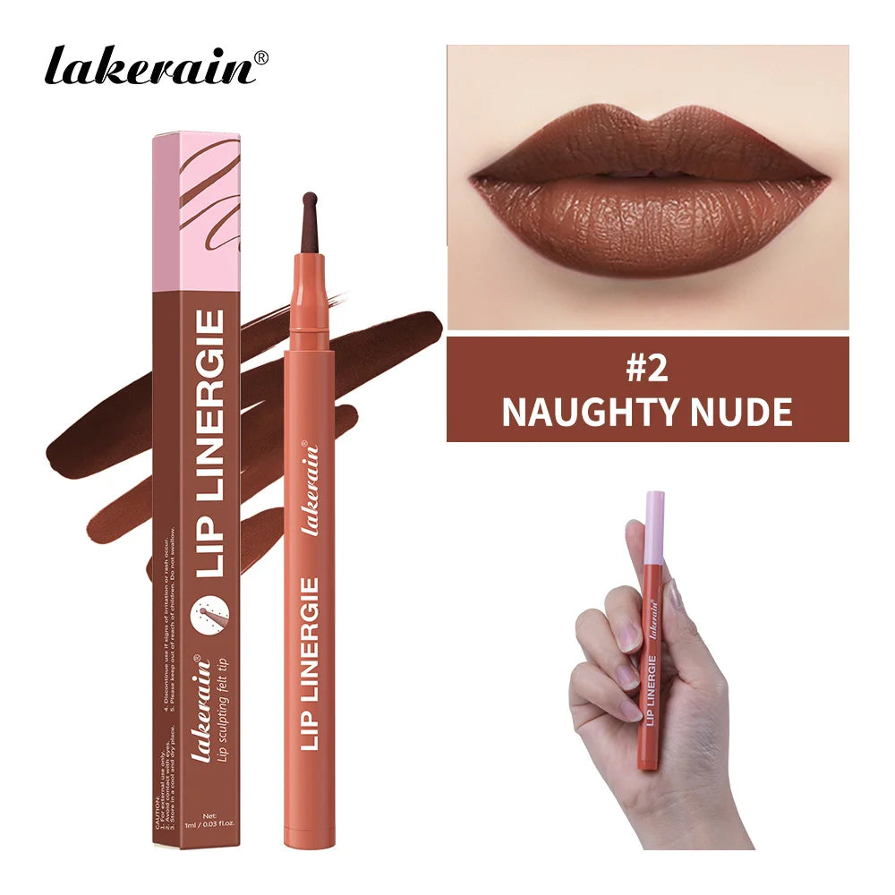 Stylo antiadhésif 2 en 1 pour Contour des lèvres, tasse antiadhésive anti-taches, maquillage hydratant pour les lèvres, cosmétique, pointe double face, teinture et doublure