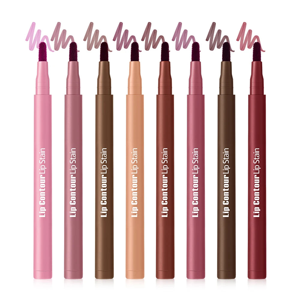Stylo antiadhésif 2 en 1 pour Contour des lèvres, tasse antiadhésive anti-taches, maquillage hydratant pour les lèvres, cosmétique, pointe double face, teinture et doublure