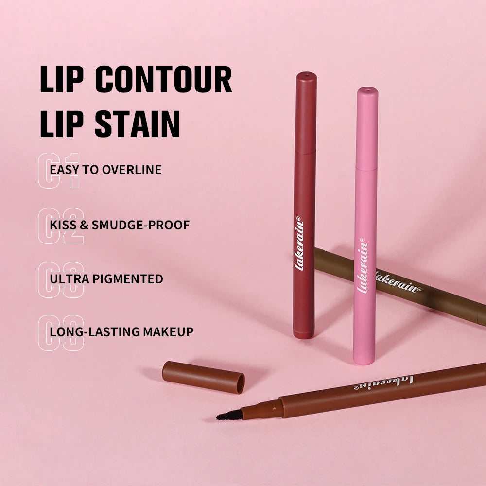 Stylo antiadhésif 2 en 1 pour Contour des lèvres, tasse antiadhésive anti-taches, maquillage hydratant pour les lèvres, cosmétique, pointe double face, teinture et doublure