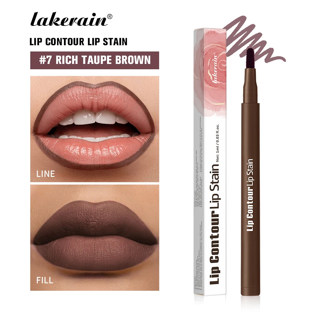Stylo antiadhésif 2 en 1 pour Contour des lèvres, tasse antiadhésive anti-taches, maquillage hydratant pour les lèvres, cosmétique, pointe double face, teinture et doublure