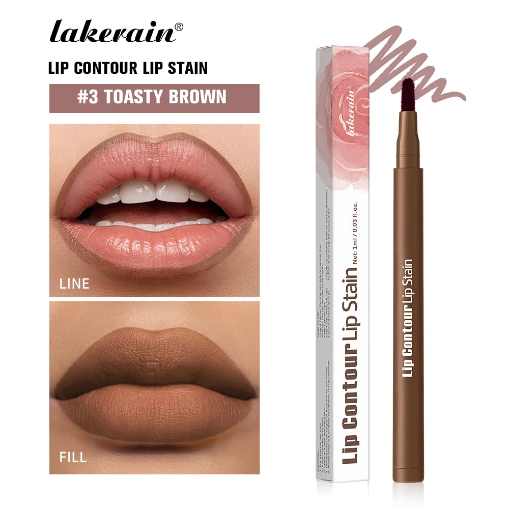 Stylo antiadhésif 2 en 1 pour Contour des lèvres, tasse antiadhésive anti-taches, maquillage hydratant pour les lèvres, cosmétique, pointe double face, teinture et doublure