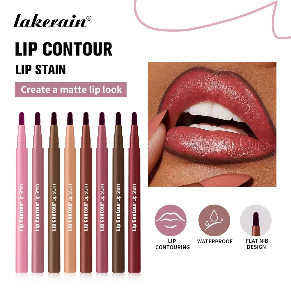 Stylo antiadhésif 2 en 1 pour Contour des lèvres, tasse antiadhésive anti-taches, maquillage hydratant pour les lèvres, cosmétique, pointe double face, teinture et doublure