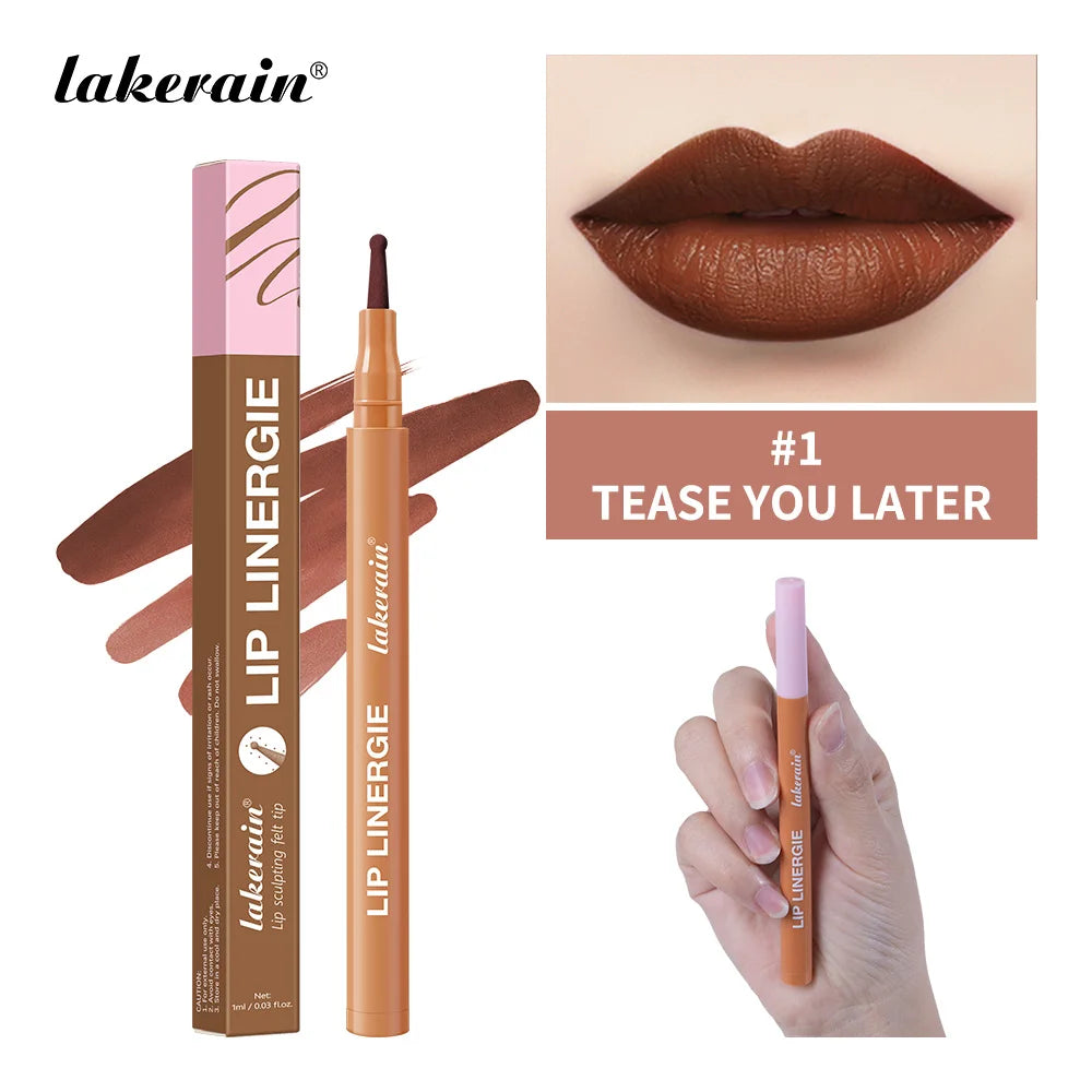Stylo antiadhésif 2 en 1 pour Contour des lèvres, tasse antiadhésive anti-taches, maquillage hydratant pour les lèvres, cosmétique, pointe double face, teinture et doublure